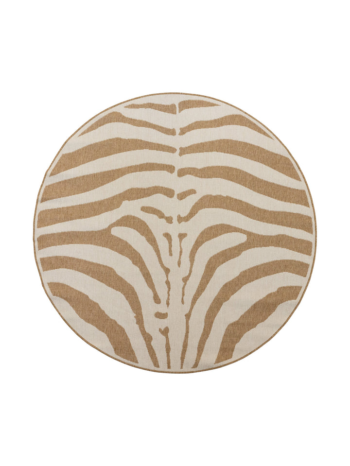 Safari Chic Round Rug in Desert