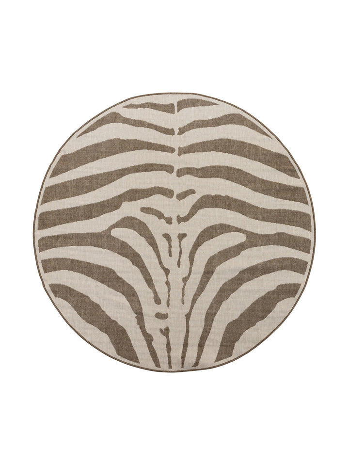 Safari Chic Round Rug in Limestone