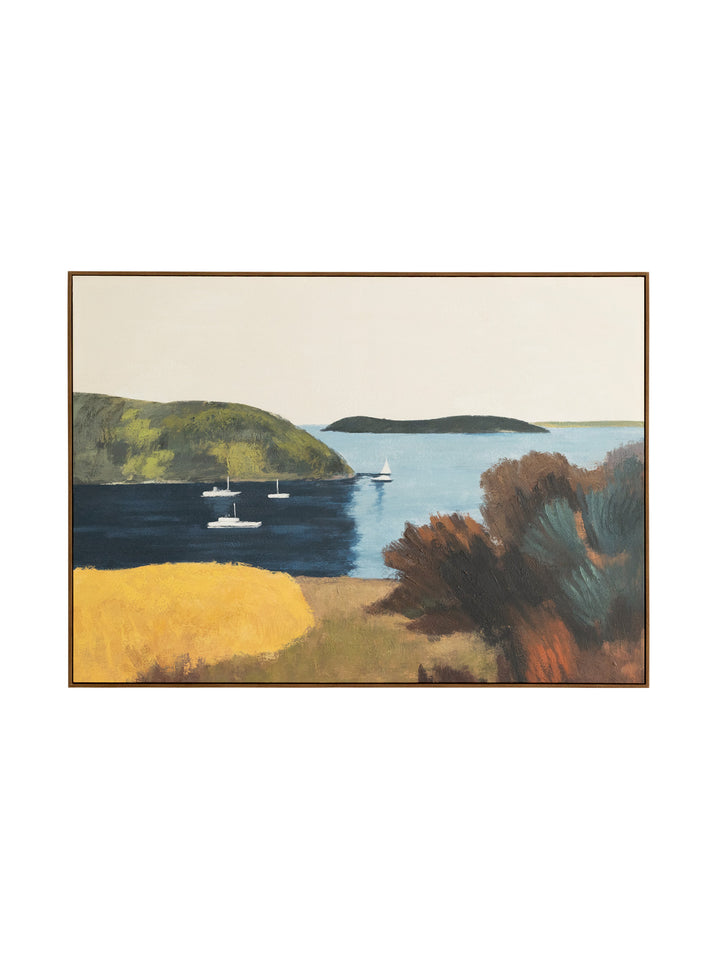 Santorini Sail Wall Art in Azure