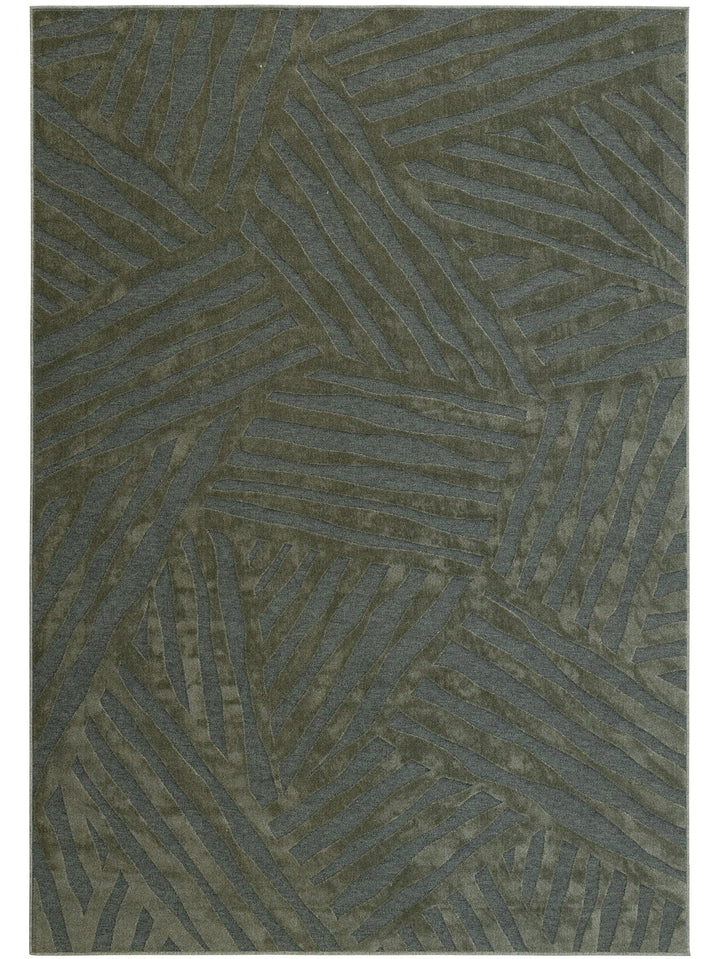 Machine washable rugs made of recycled material and featuring subtly geometric design