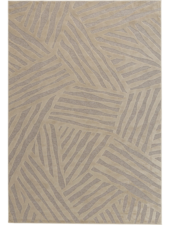 Machine washable rugs made of recycled material and featuring subtly geometric design