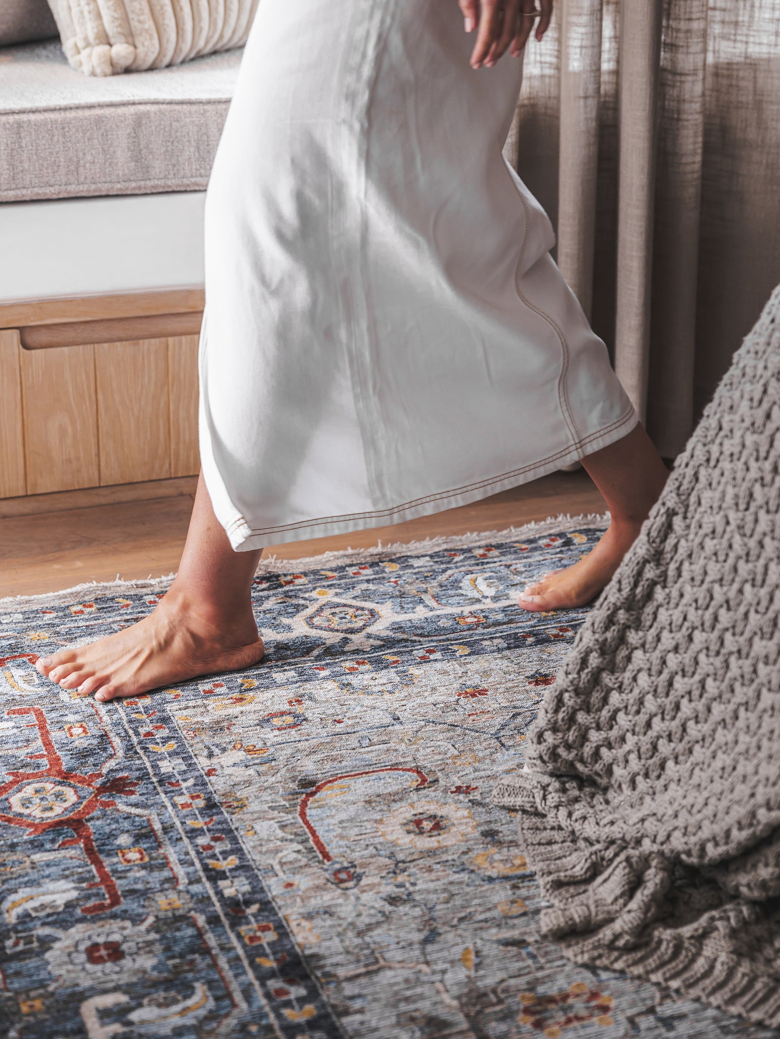 Re:CENO ERIVAN RUG 140cm×200cm Sovereign Rug in Blue Steel - Hertex Haus - Hertex Haus
