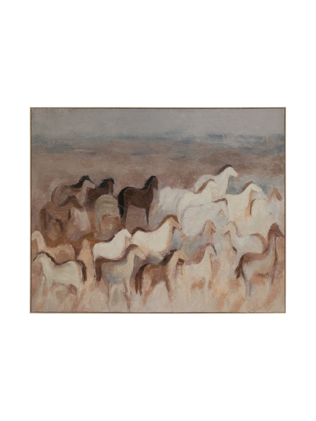 Spirit Run Wall Art in Saddle Cream