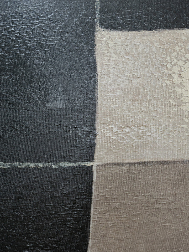 Squared Strata Wall Art in Linen Shade