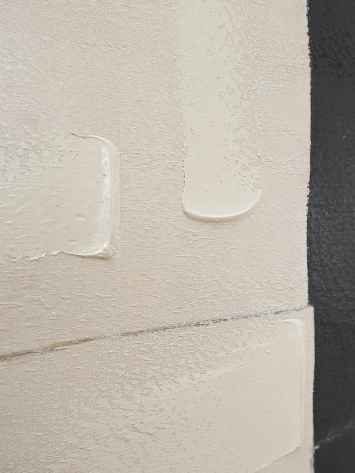 Squared Strata Wall Art in Linen Shade