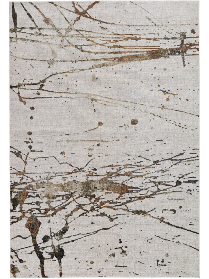 Abstract art piece with brown and black splashes