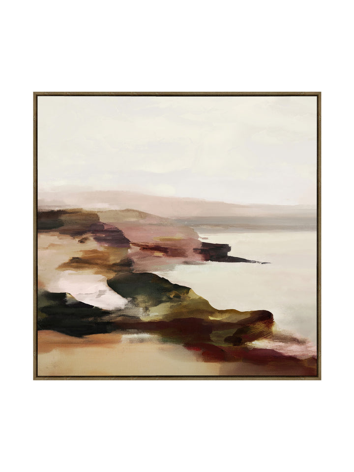 Sunset Shorelines Wall Art in Burgundy Glow