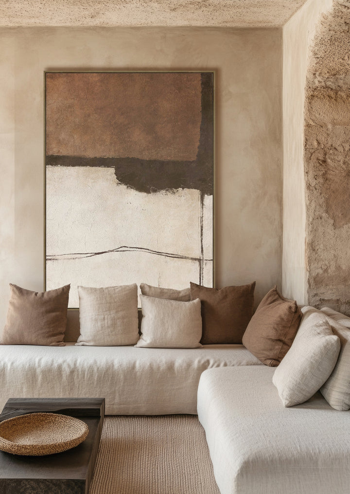 Surface Trace Wall Art in Hazel Cream
