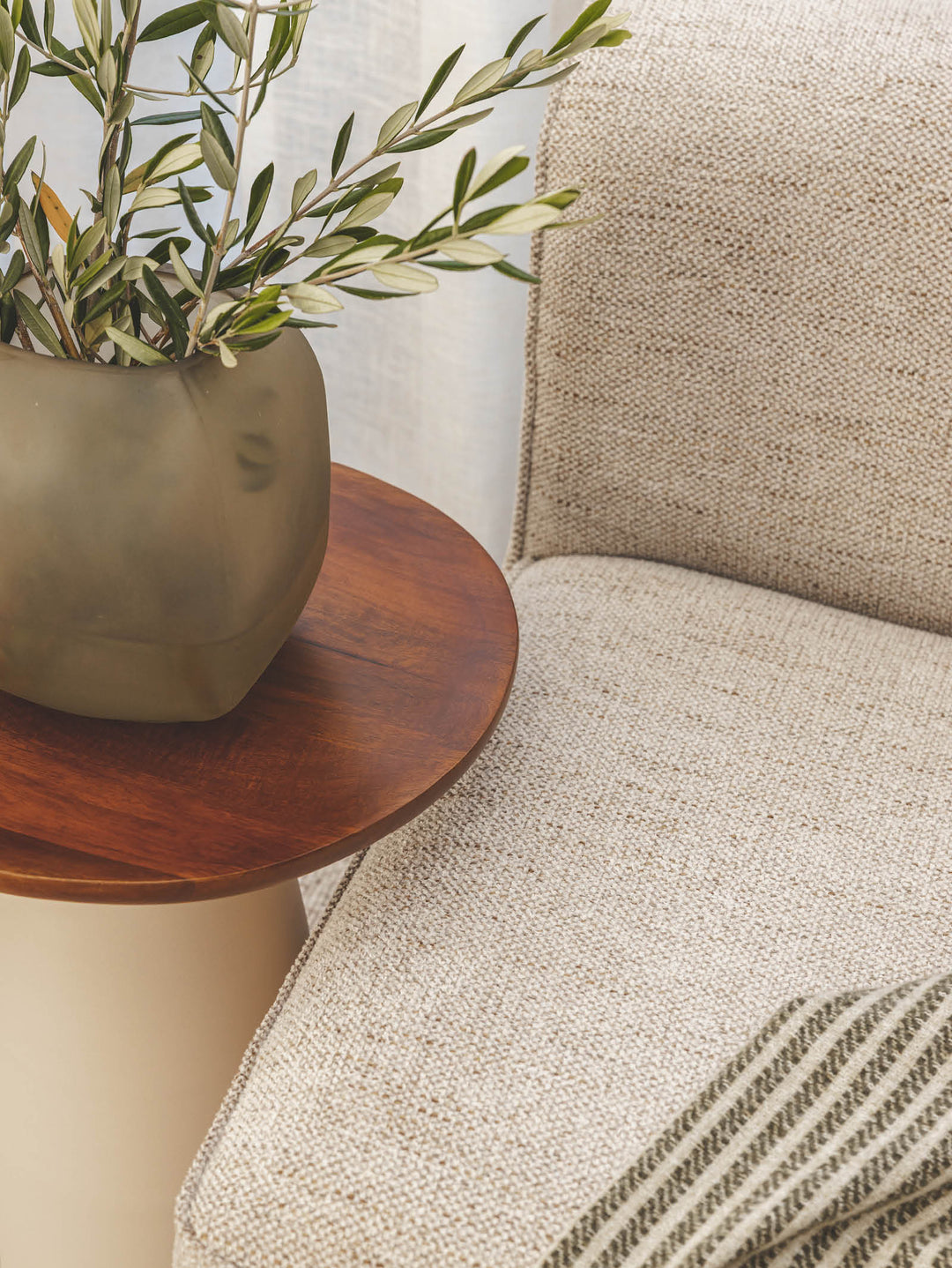 Swizzle Side Table Set in Natura