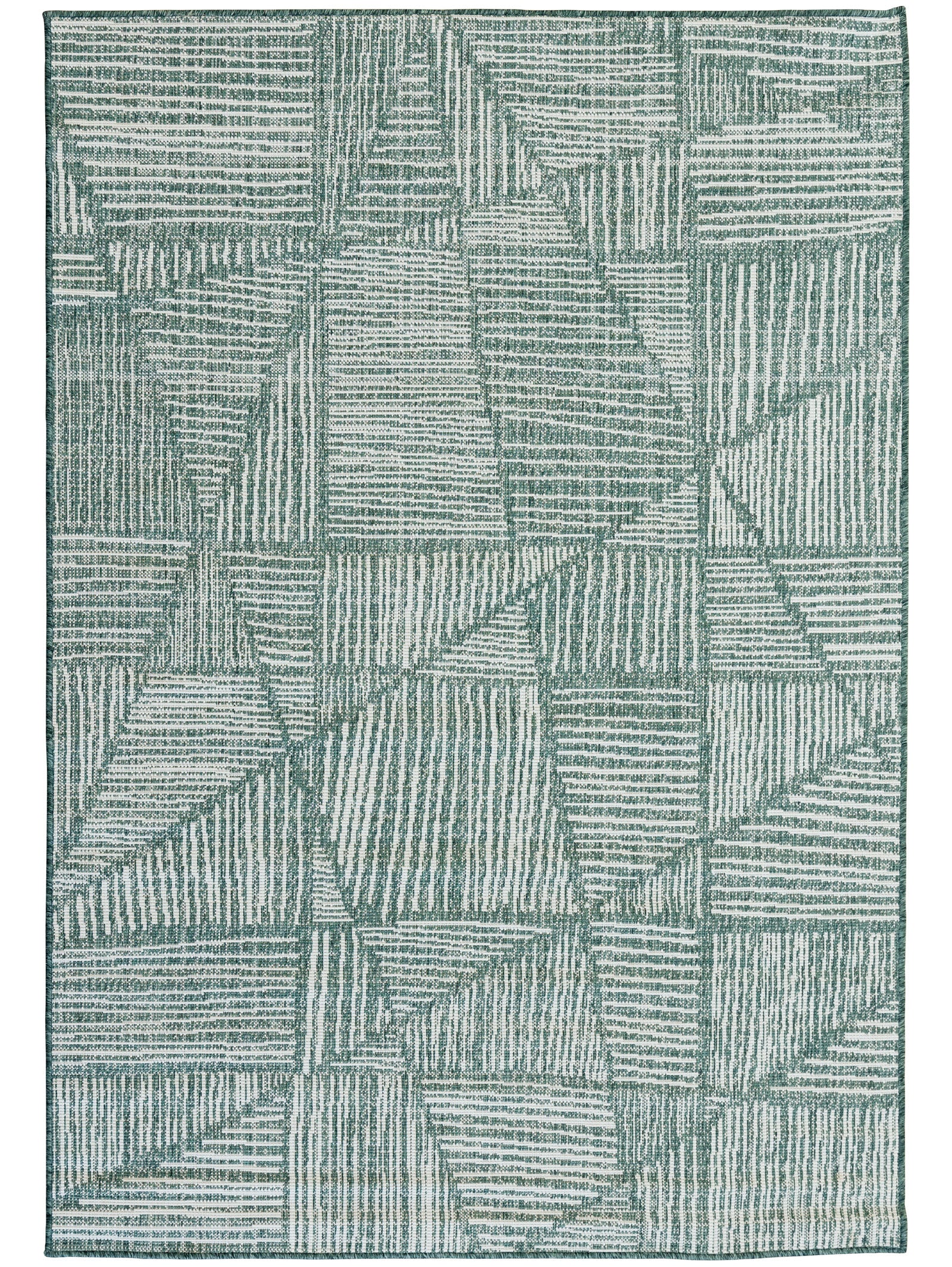 Huntix Rug Tangram Outdoor Rug in Hunter - Hertex Haus - Hertex Haus