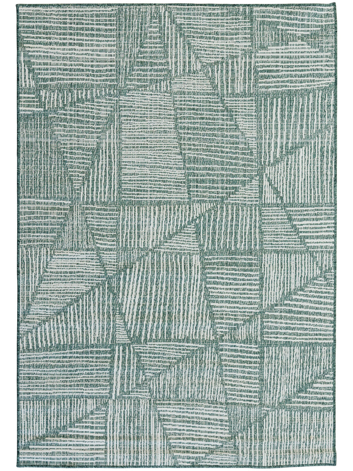 Tangram Outdoor Rug in Hunter