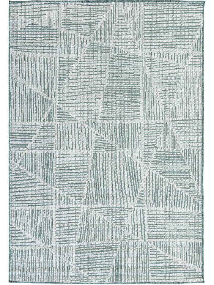 Tangram Outdoor Rug in Hunter
