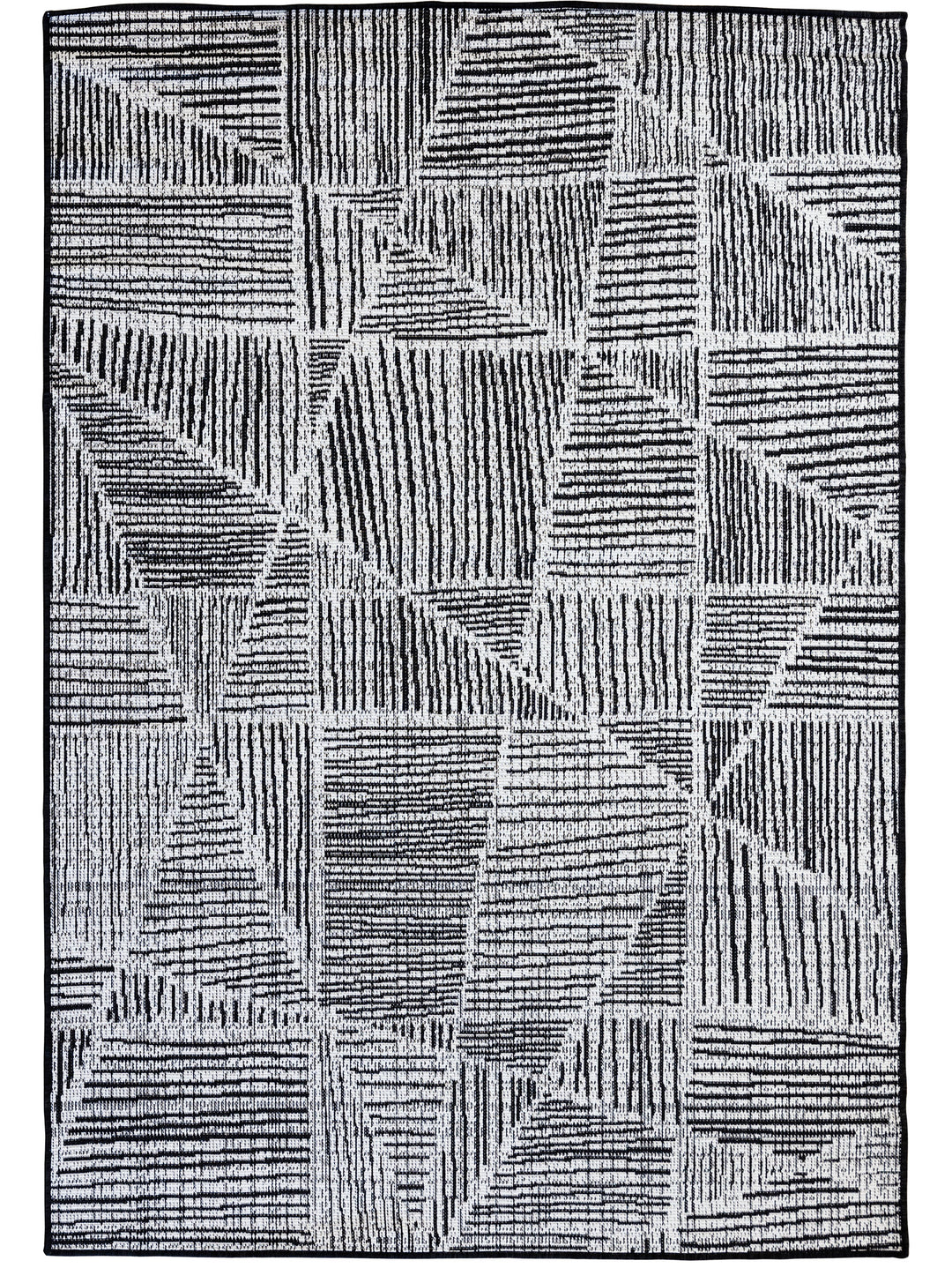 Tangram Outdoor Rug in Inkwell