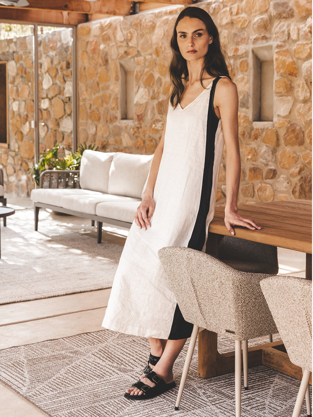Tangram Outdoor Rug in Twill