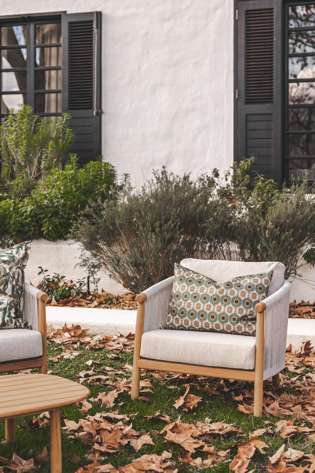 Rebecca Teak Sofa Set in Stone