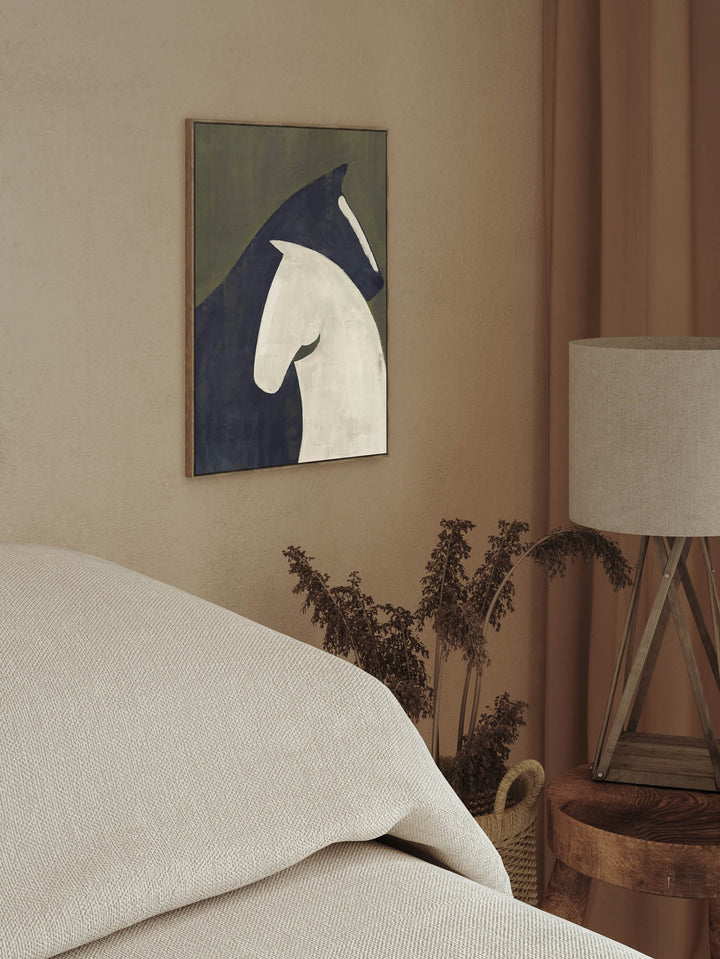 The Knight Wall Art in Black & White