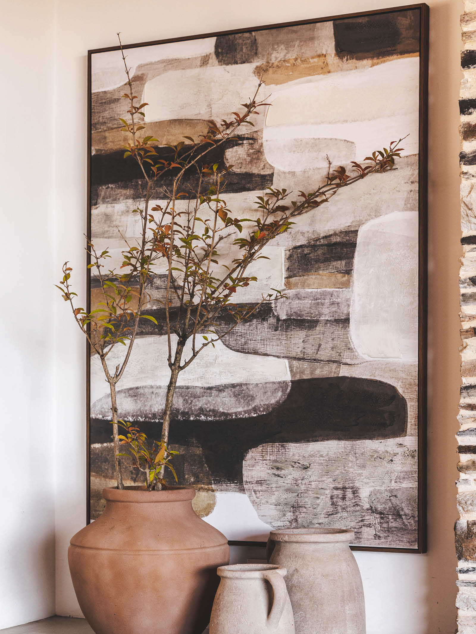 アート・デザイン・音楽 GOODS2/InteriorProductsfromSketchtoUse The Overlap Wall Art in Birch Bark - Hertex Haus - Hertex Haus