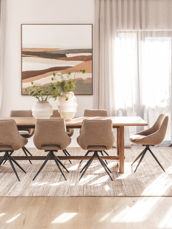 Tubular Dining Table in Nutmeg