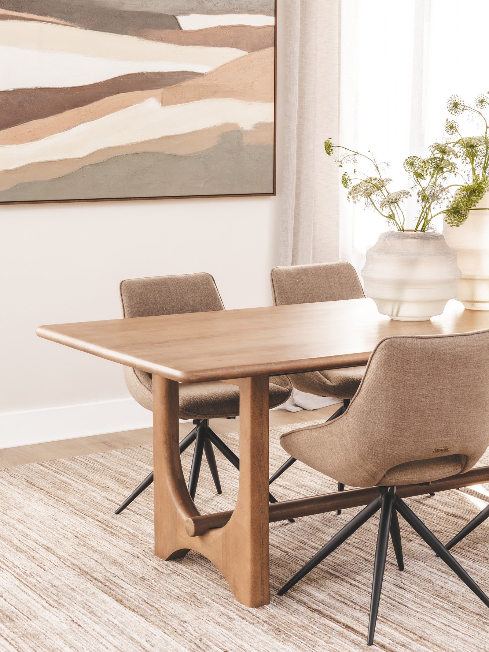 Tubular Dining Table in Nutmeg - Hertex Haus - Hertex Haus