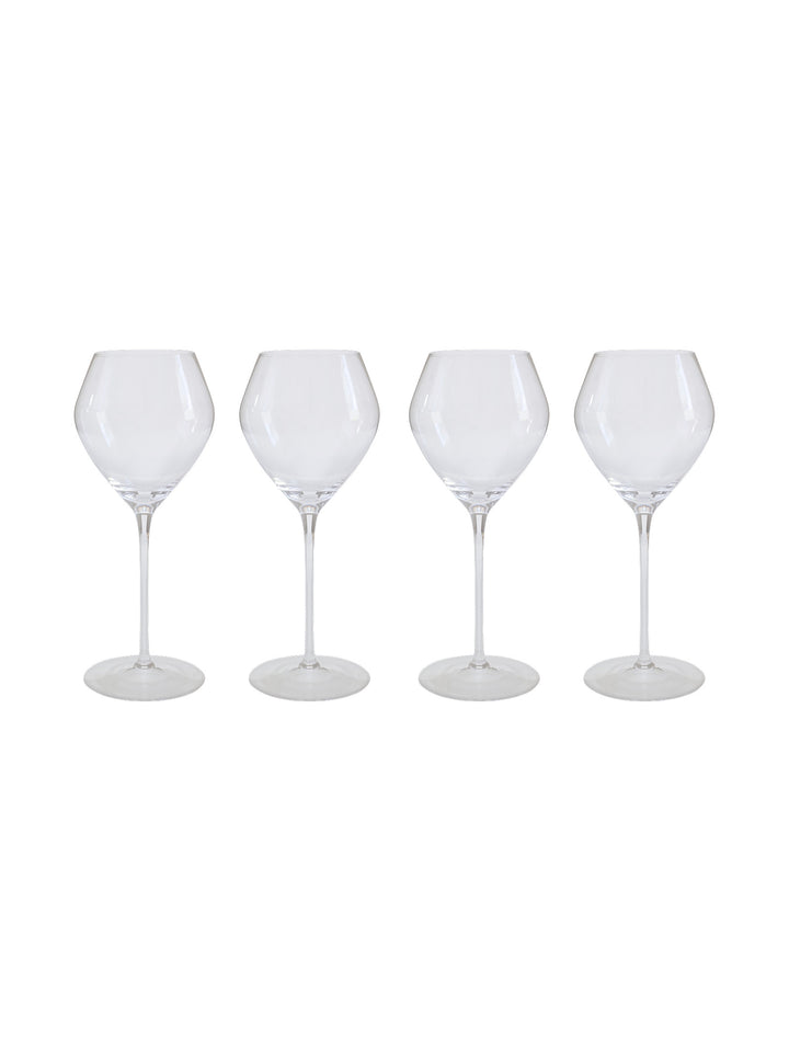 Tulip White Wine Glass Set of 4 in Crystal