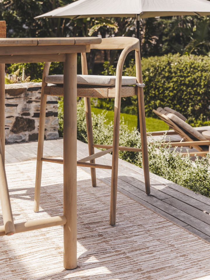 Tulum Teak Bar Chair in Natura