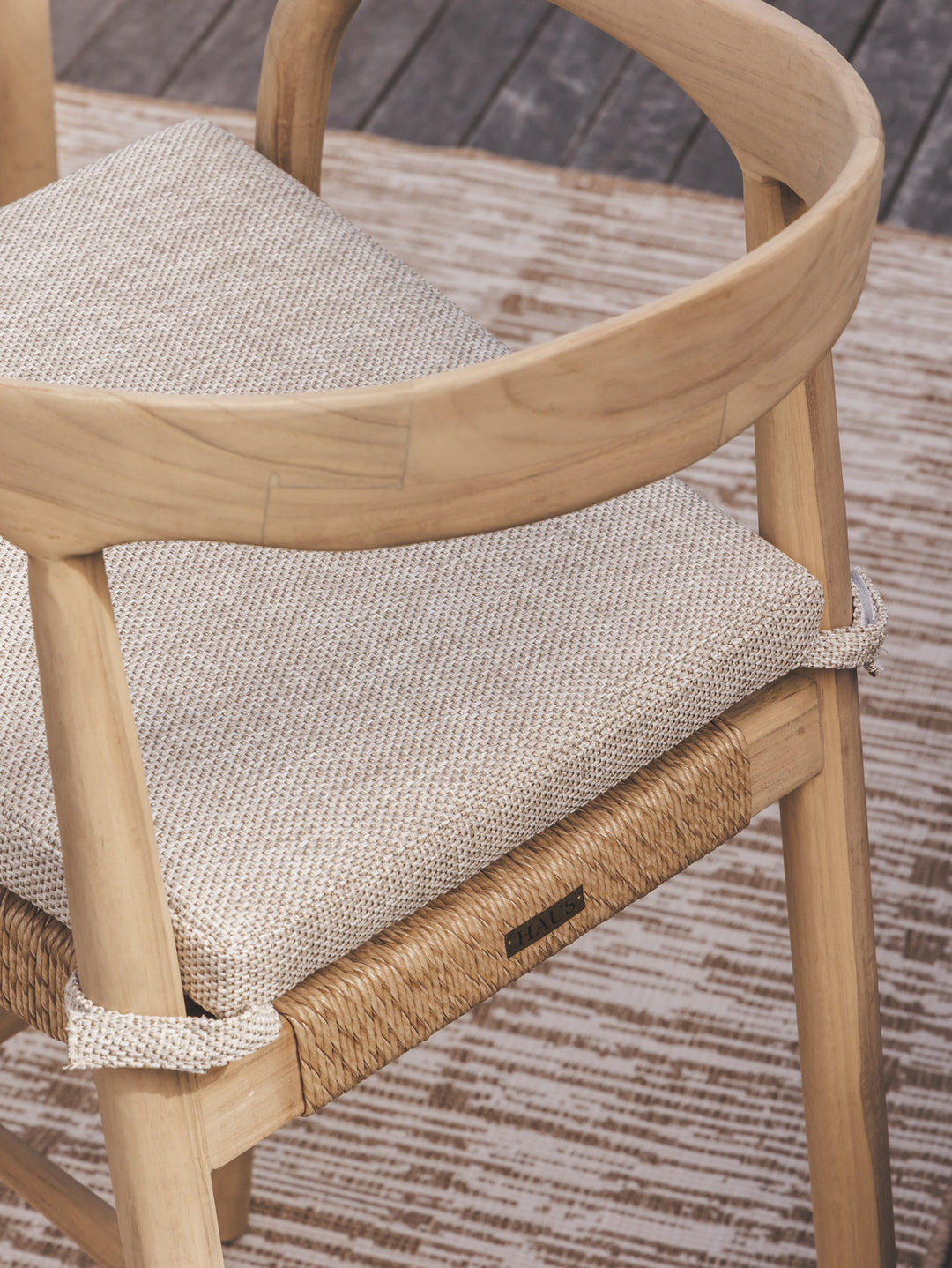 Tulum Teak Bar Chair in Natura