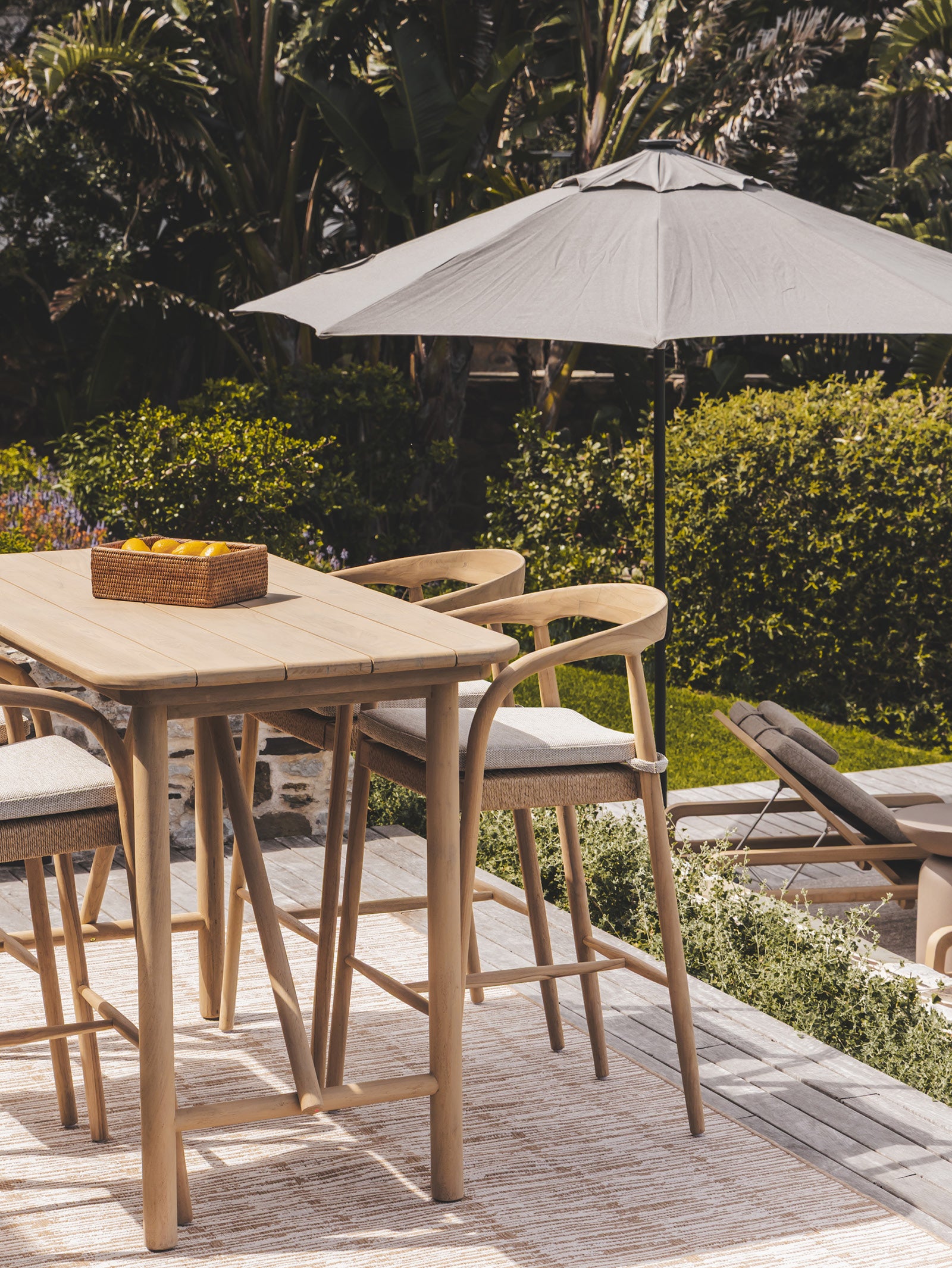 Tulum Teak Bar Table 4-Seater in Natura - Hertex Haus - Hertex Haus