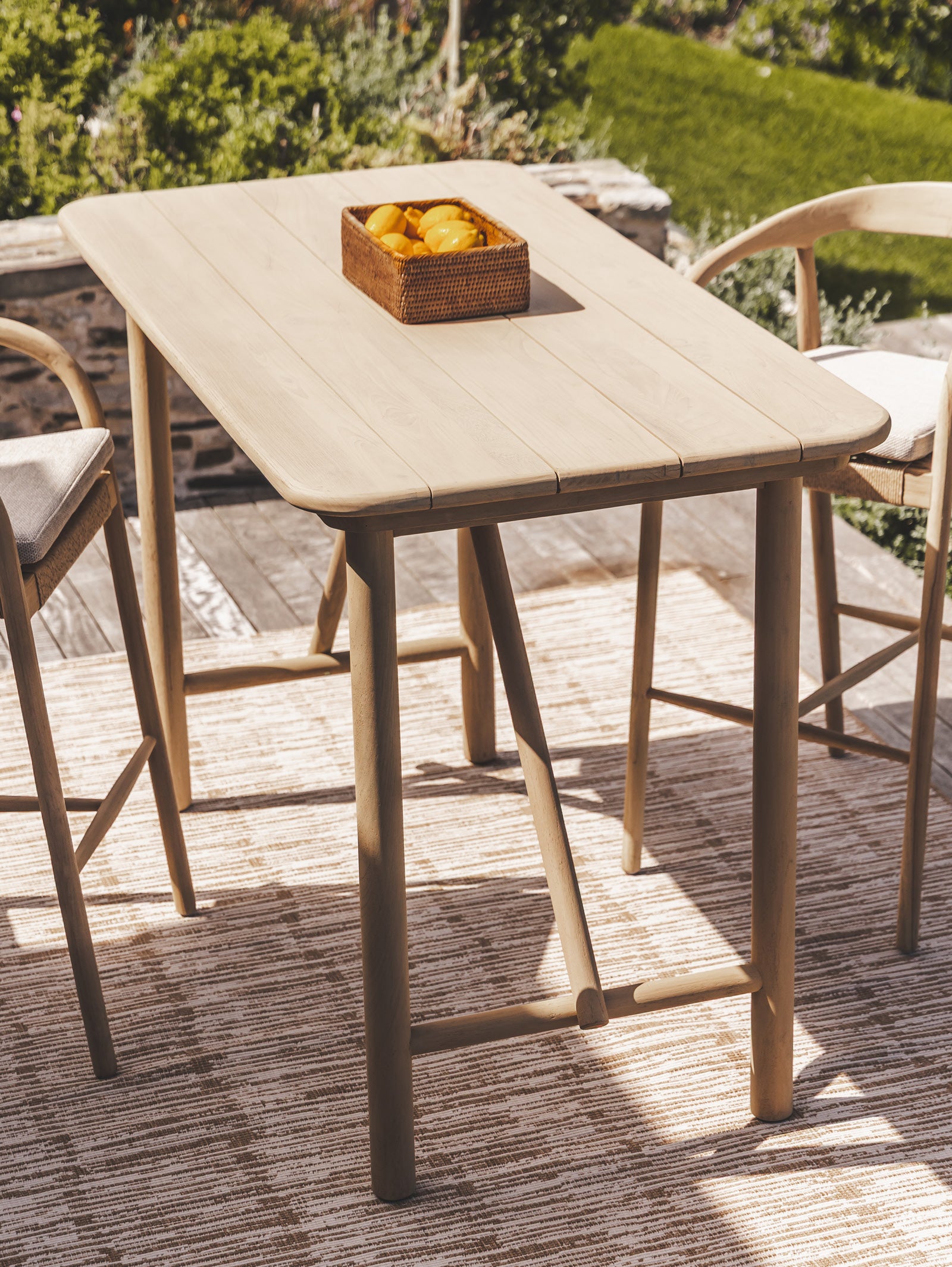 Tulum Teak Bar Table 4-Seater in Natura - Hertex Haus - Hertex Haus