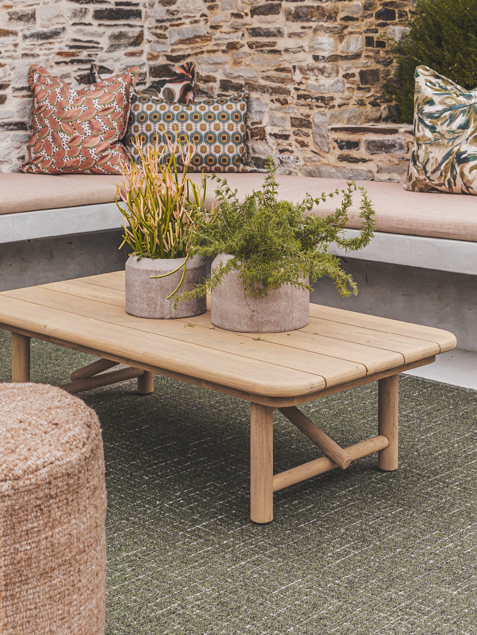 Tulum Teak Coffee Table in Natura - Hertex Haus - Hertex Haus