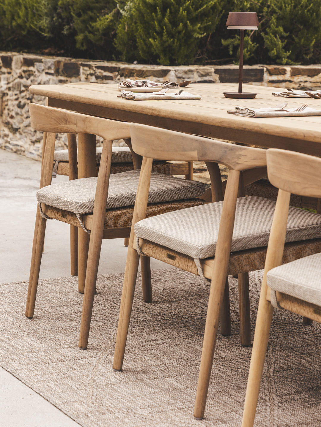Tulum Teak Dining Table in Natura