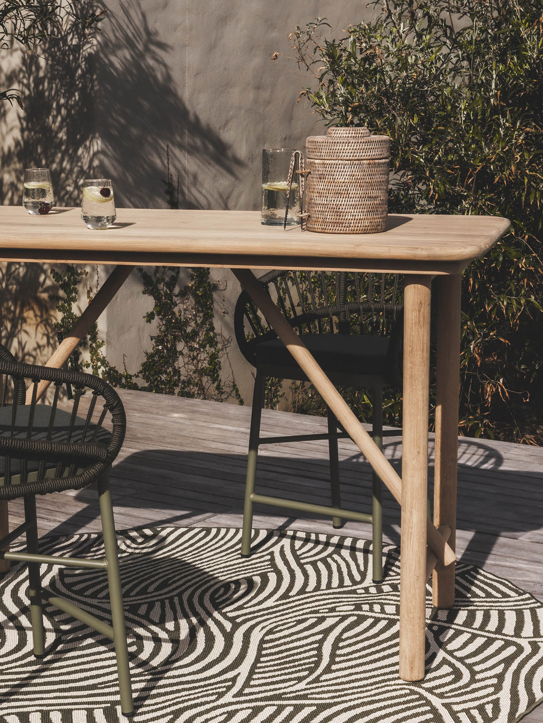 Tulum Teak Bar Table 4-Seater in Natura