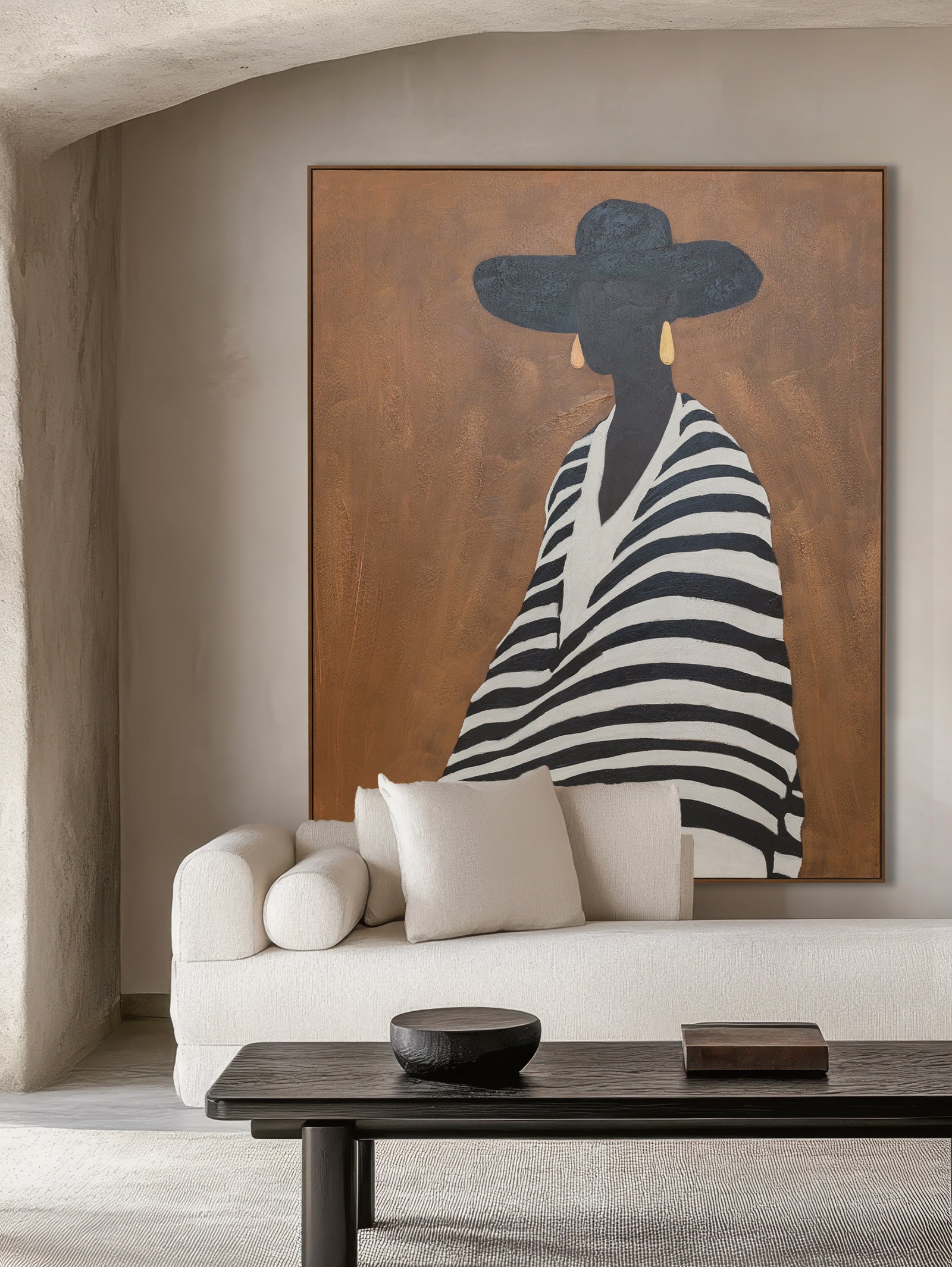 Veracruz Wall Art in Earthen Ebony - Hertex Haus - Hertex Haus