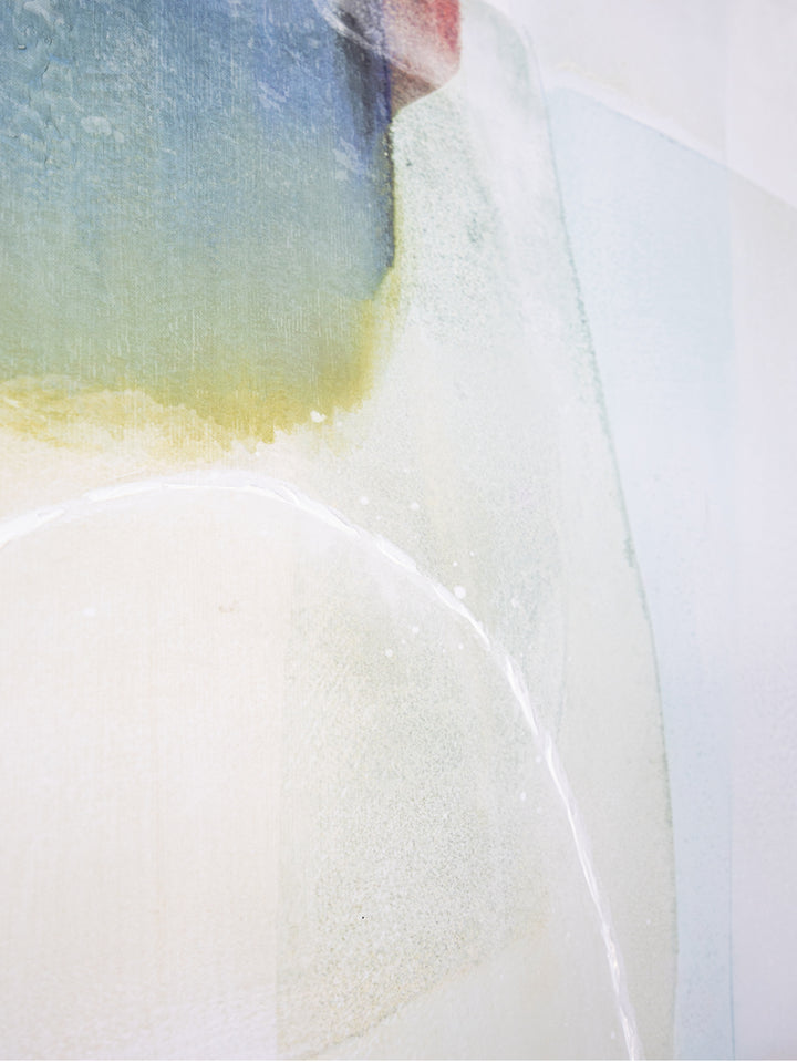 Watercolour Wall Art in Peacock
