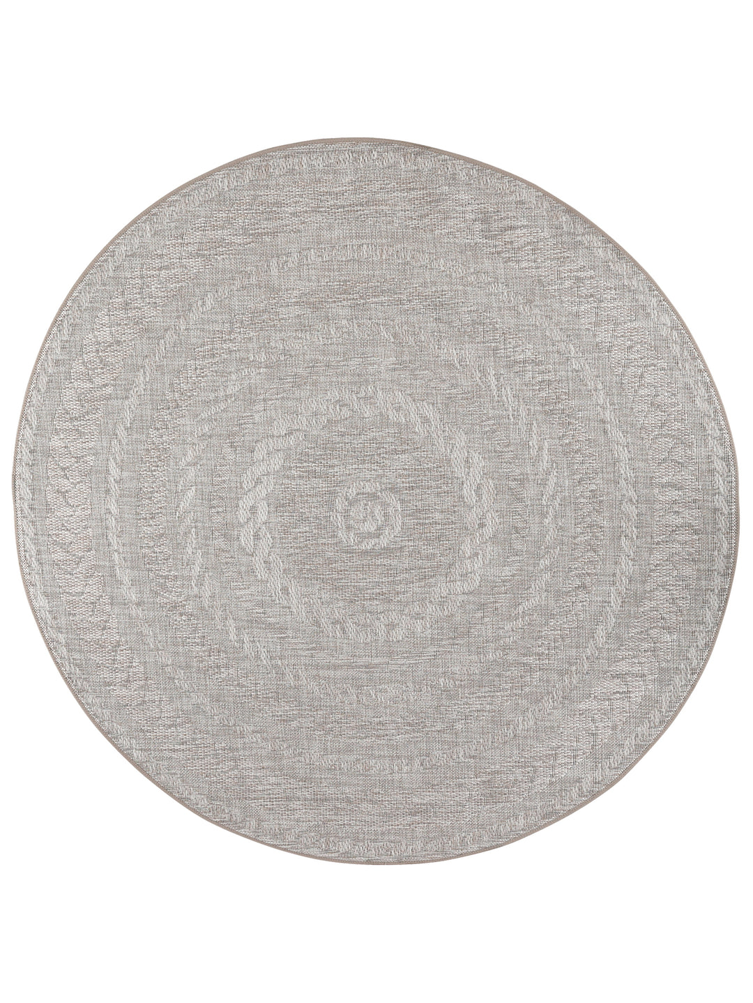 Whirlpool Outdoor Round Rug in Feather