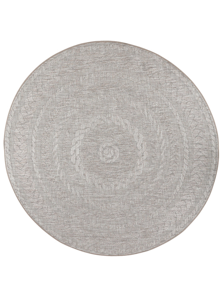 Whirlpool Outdoor Round Rug in Feather