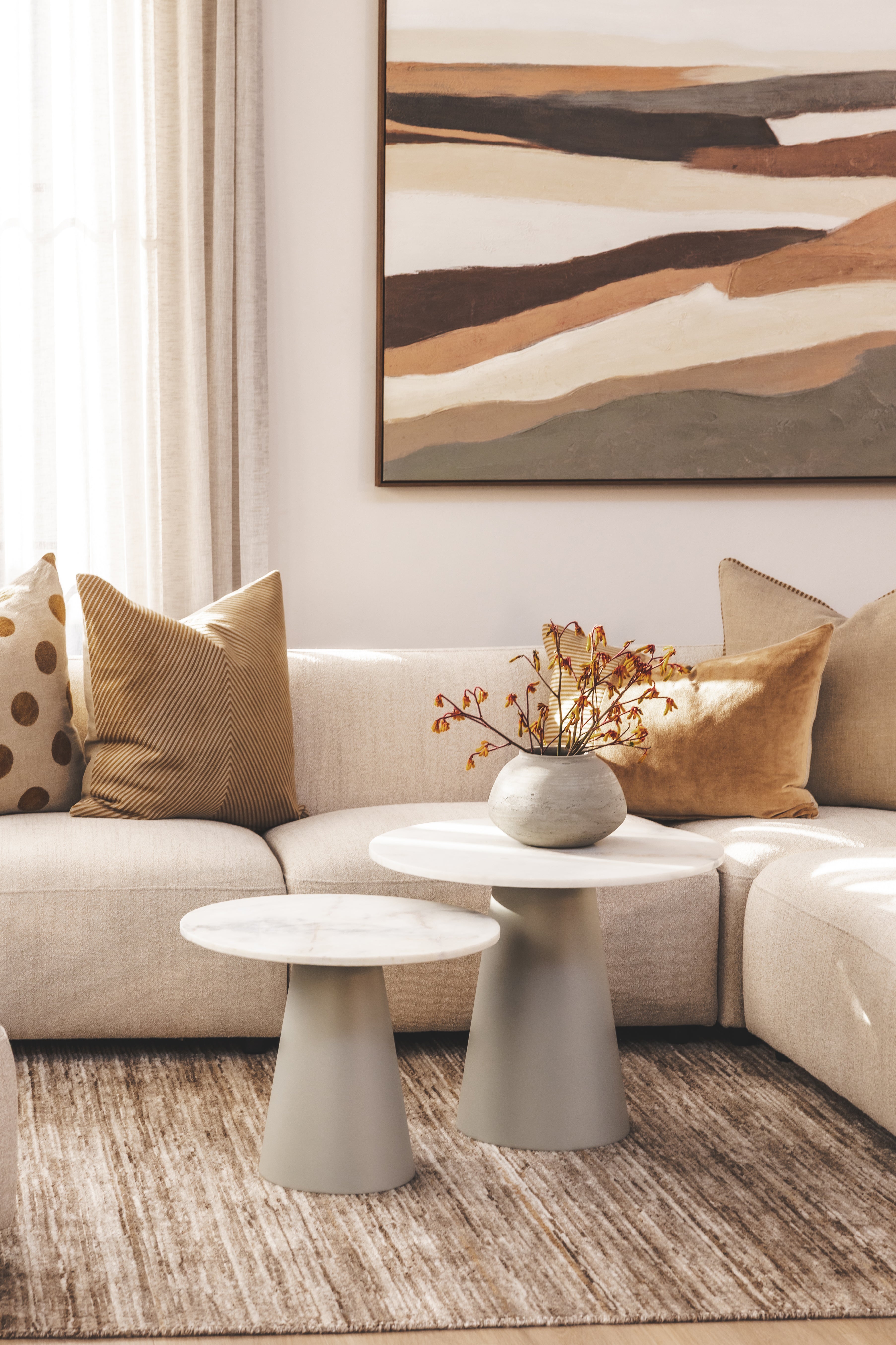 Whisp Marble Side Table Set in Cloud - Hertex Haus - Hertex Haus