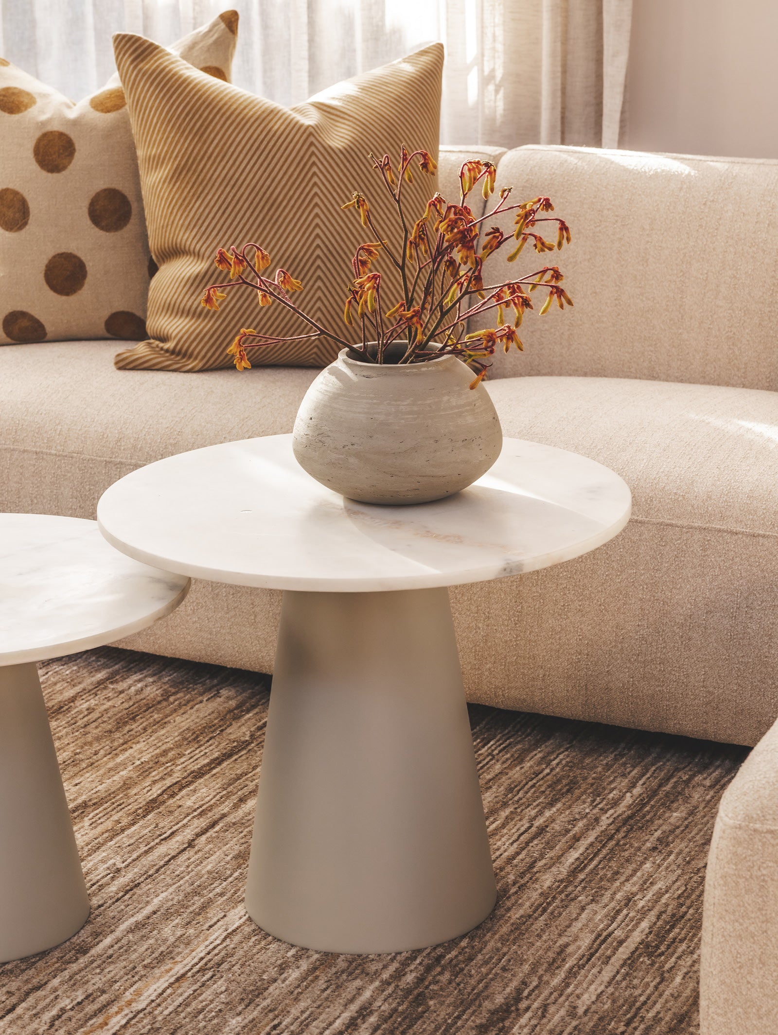 Whisp Marble Side Table Set in Cloud - Hertex Haus - Hertex Haus