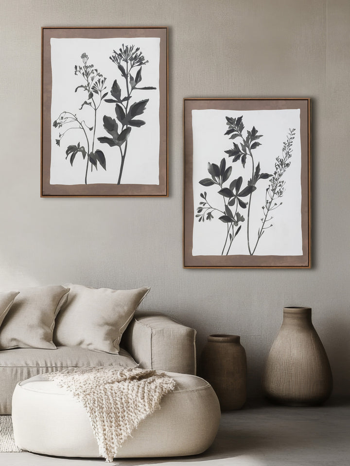 Wild Bloom Wall Art Set of 2 in Shade