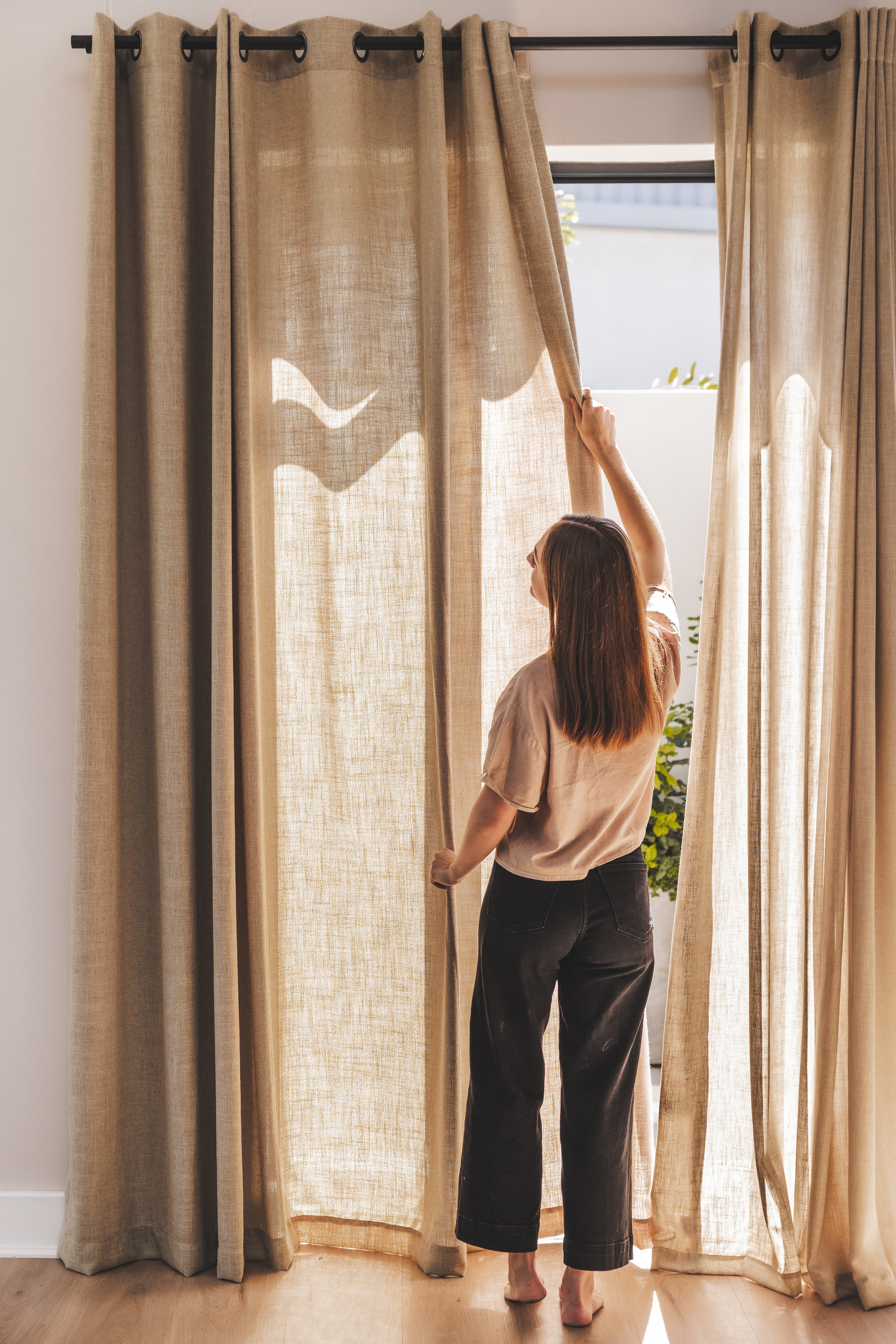 Zany Ready-Made Unlined Extra Length Curtain - Hertex Haus