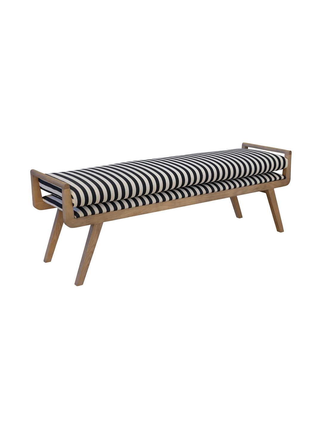 Zebra Oak Bench in Zebra Mono