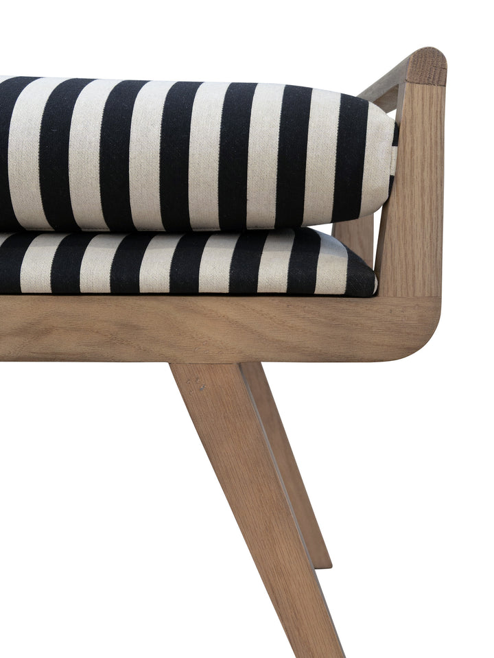 Zebra Oak Bench in Zebra Mono