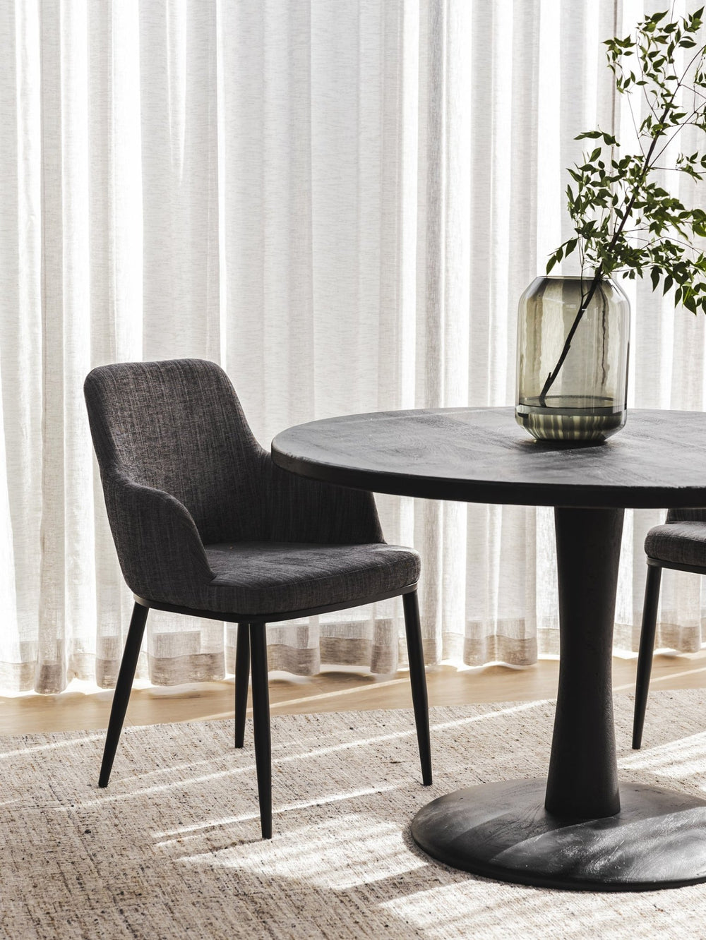 Catherine Dining Chair in Hunter Midnight - Kitchen & Dining Room Chairs - Hertex Haus - badge_fabric