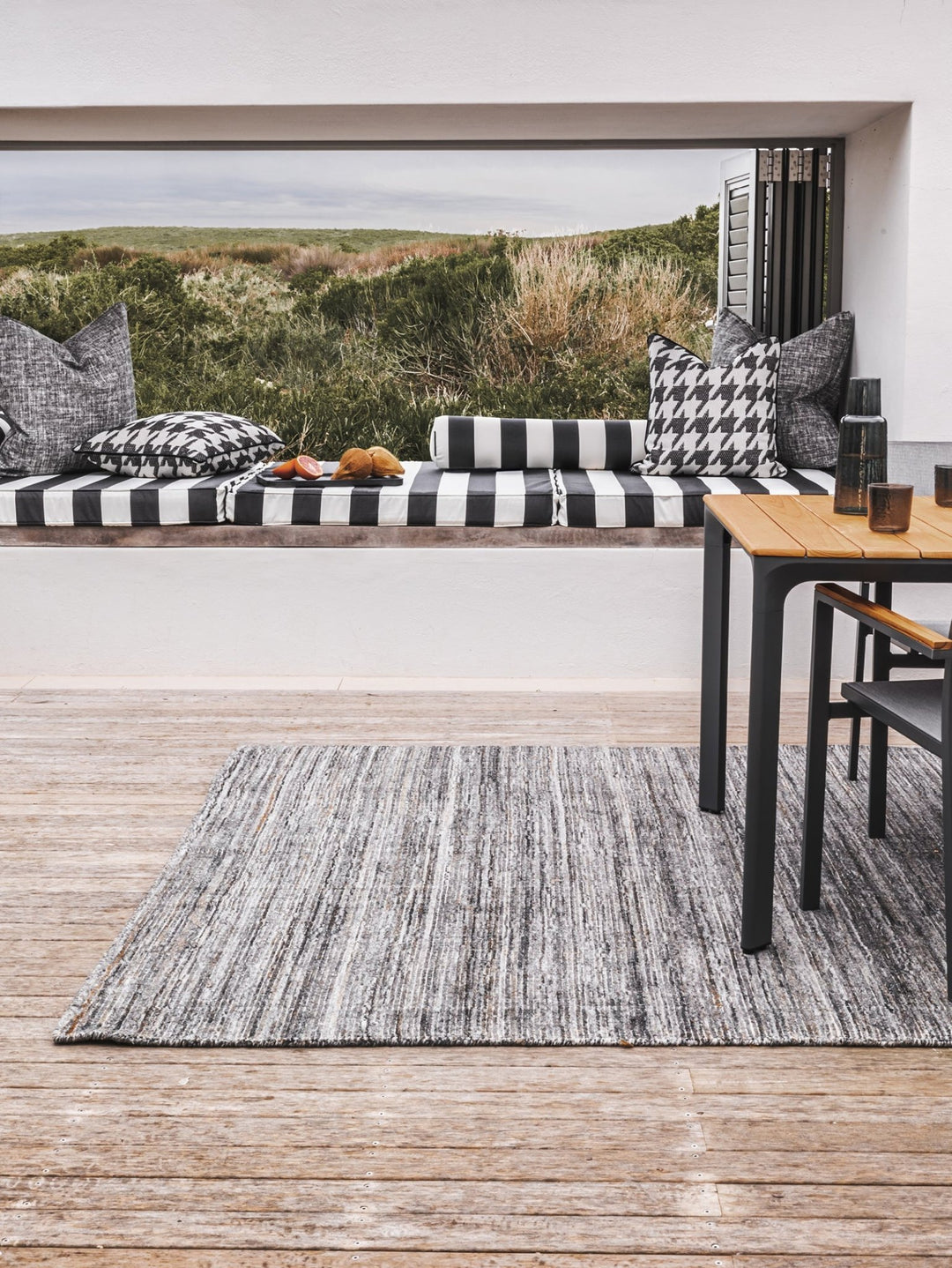 Corsica Outdoor Rug in Granite - rug - Hertex Haus - badge_fully_outdoor