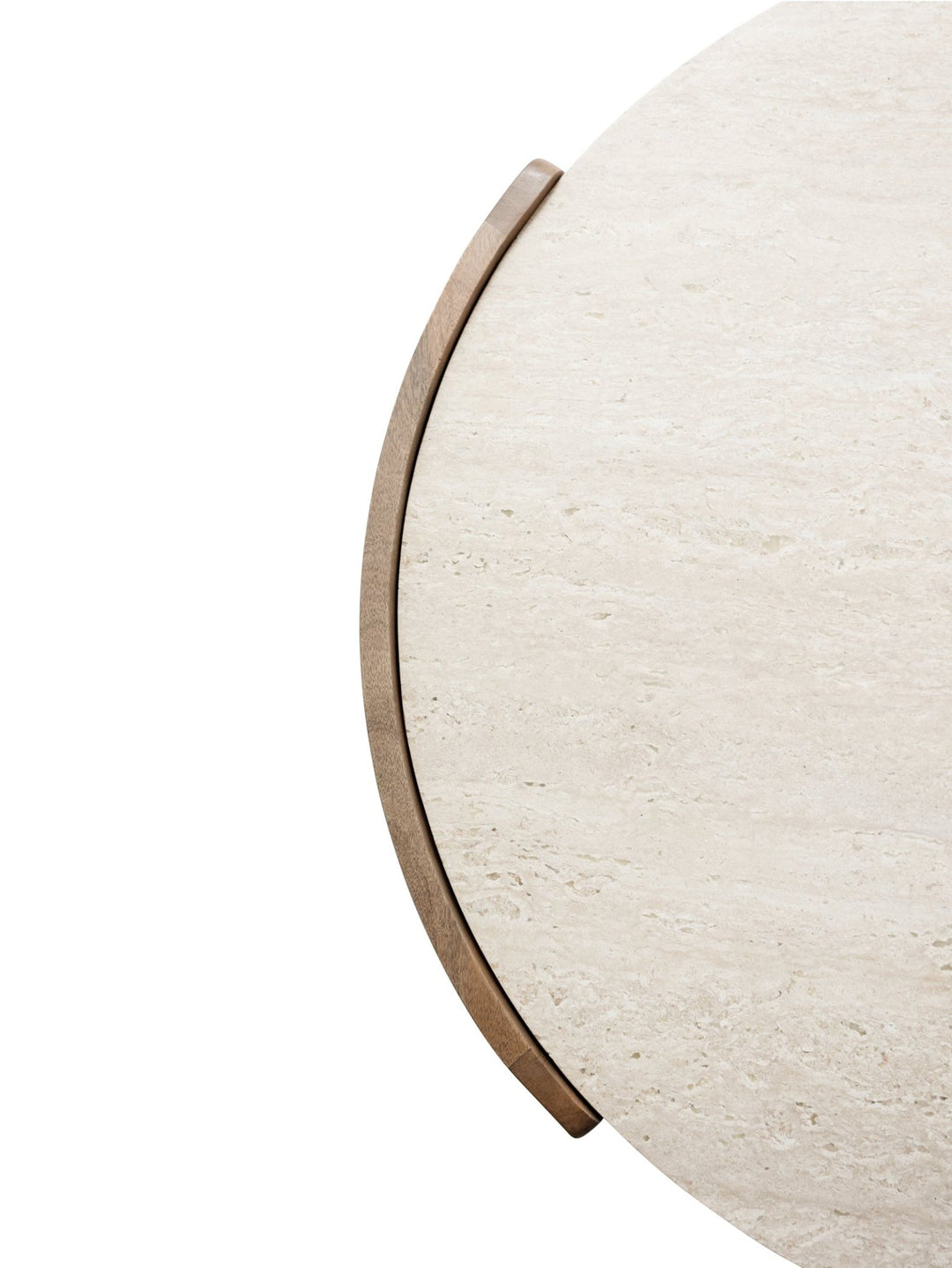 Curved Coffee Table in Travertine - Coffee Tables - Hertex Haus - Coffee Tables
