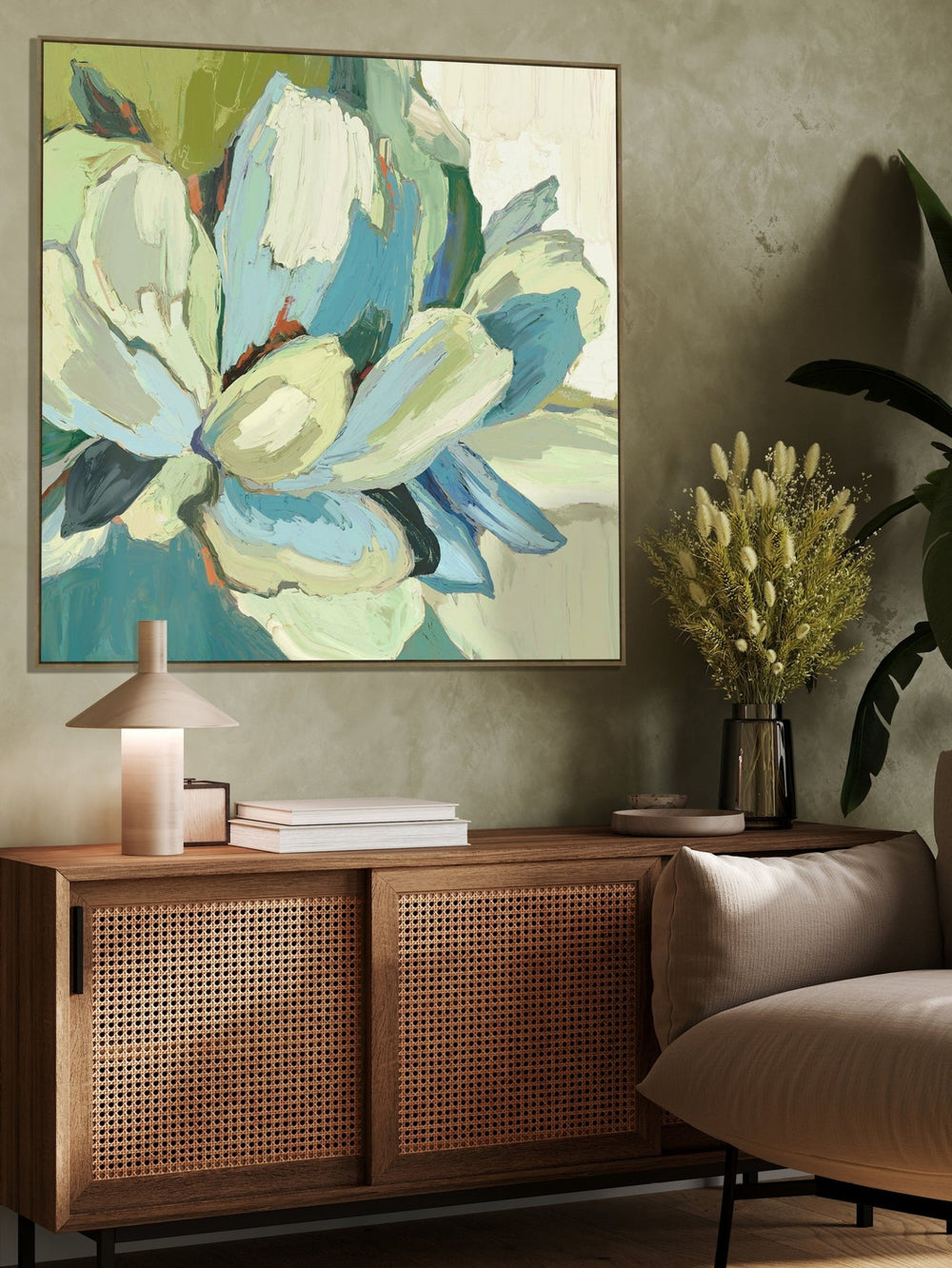 Floral Infusion Wall Art In Minty Breeze - Wall Art - Hertex Haus - badge_extra_large