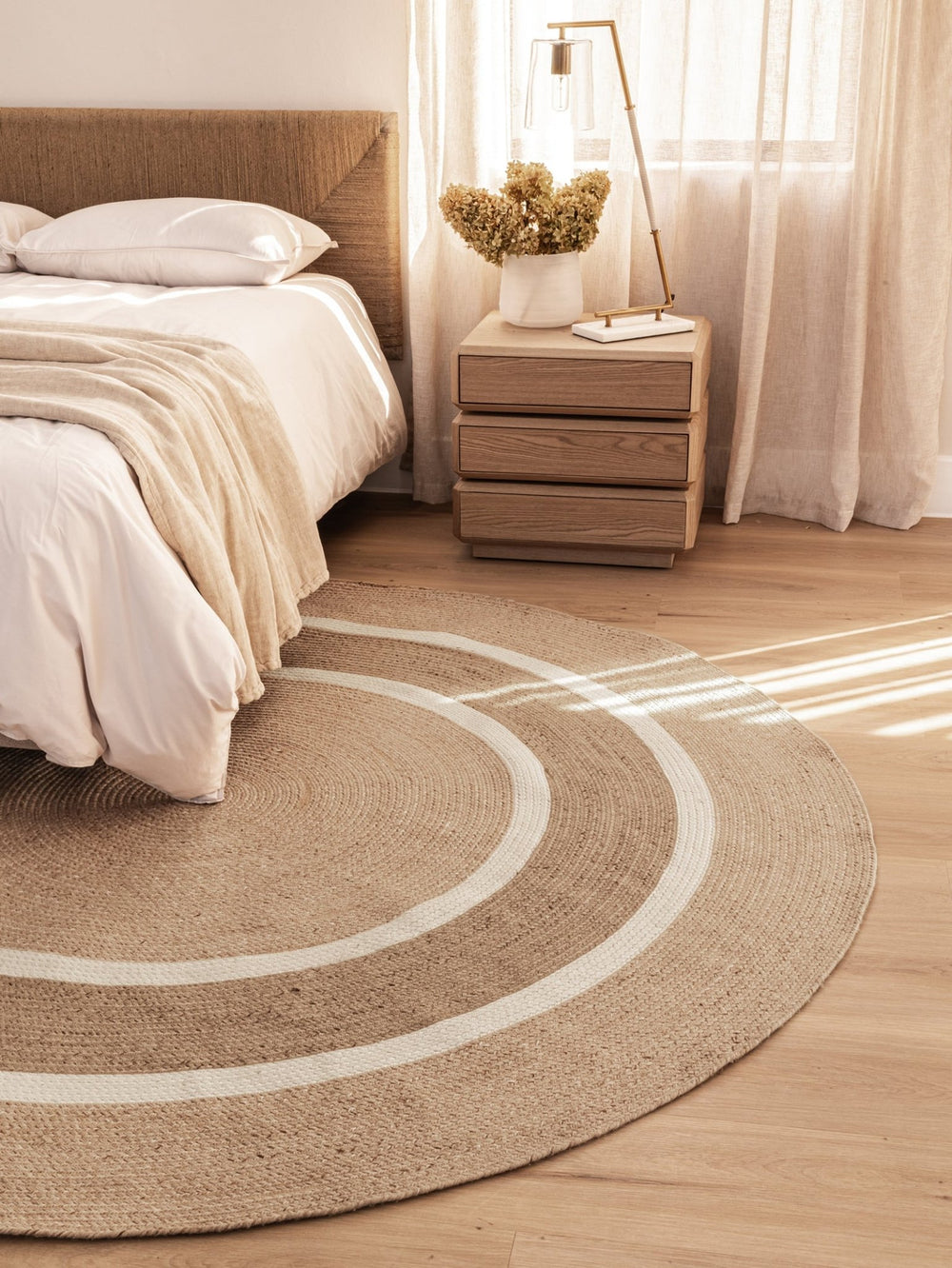 Hilo Round Rug in Twill - Round Rug - Hertex Haus - beige