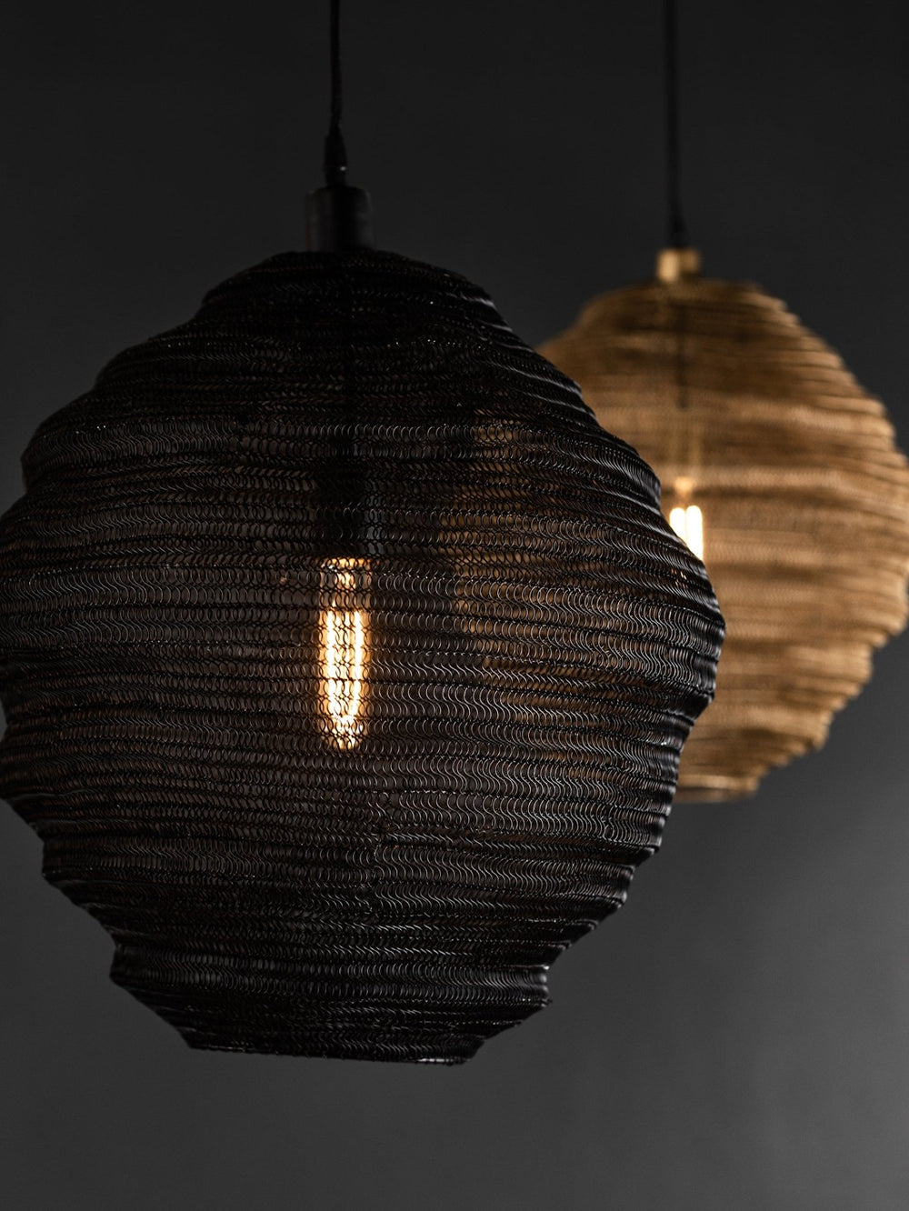 Lampara Mesh Pendant Small - Lighting - Hertex Haus - Blacks