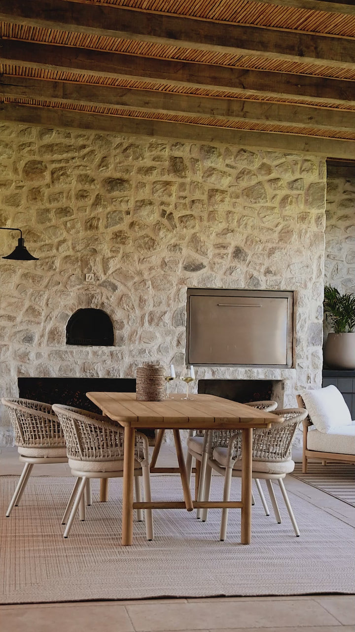 Tulum Teak Dining Table in Natura