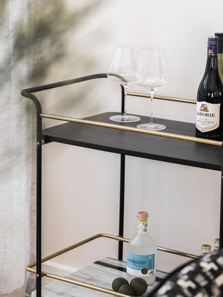 Sable Drinks Trolley in Midnight - Drinks trolley - Hertex Haus - Furniture