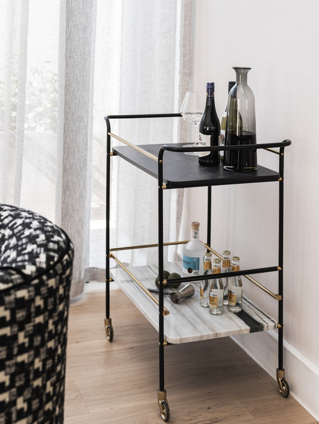 Sable Drinks Trolley in Midnight - Drinks trolley - Hertex Haus - Furniture